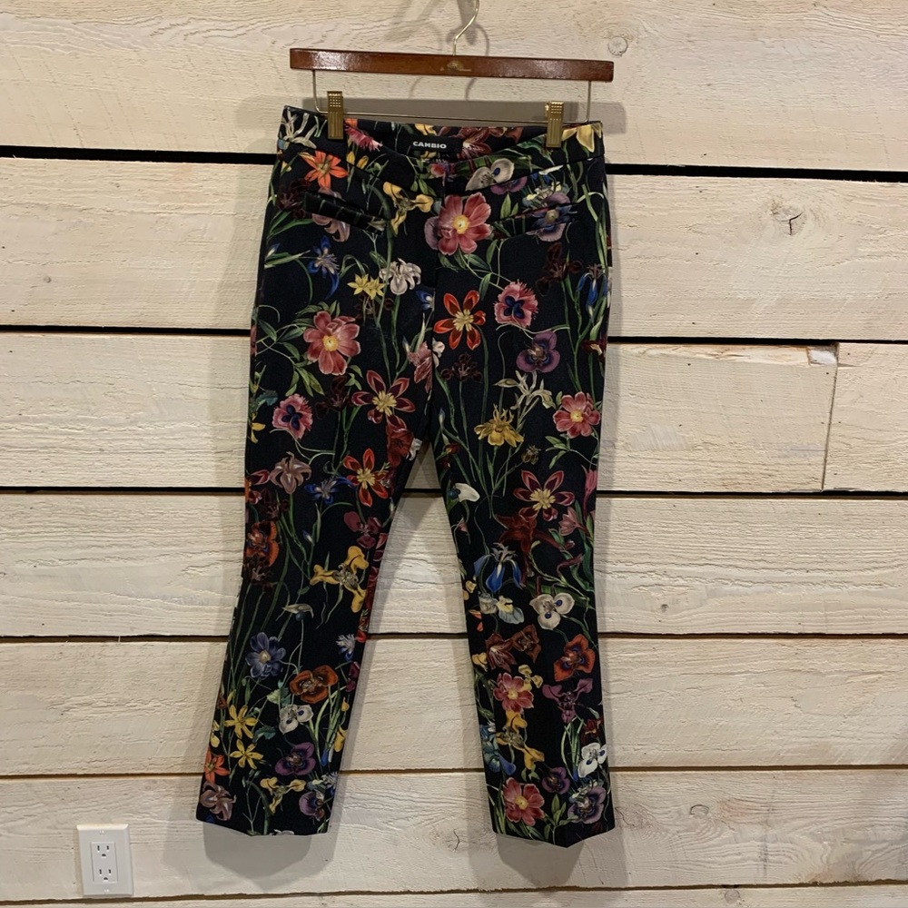 CAMBIO | “Famous” Floral Cropped Pant | Sz 34
